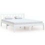 Estructura de cama madera maciza pino blanco 120x190 cm de vidaXL, Camas y somieres - Ref: Foro24-810053, Precio: 93,40 €, De...
