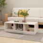 Mesa de centro de madera maciza de pino blanco 110x50x34 cm de vidaXL, Mesas de centro - Ref: Foro24-809913, Precio: 57,73 €,...