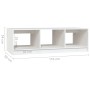 Mesa de centro de madera maciza de pino blanco 110x50x34 cm de vidaXL, Mesas de centro - Ref: Foro24-809913, Precio: 57,73 €,...
