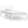 Estructura de cama madera maciza de pino blanco 90x190 cm de vidaXL, Camas y somieres - Ref: Foro24-810048, Precio: 78,34 €, ...