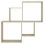 Estante cubo de pared contrachapado roble Sonoma 80x15x78,5 cm en Estanterías | Comprar online en Foru.es