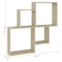 Estante cubo de pared contrachapado roble Sonoma 80x15x78,5 cm en Estanterías | Comprar online en Foru.es