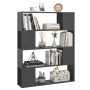 Estantería/divisor de espacios gris brillo 100x24x124 cm de vidaXL, Librerías y estanterías - Ref: Foro24-809196, Precio: 62,...