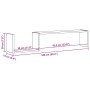 Estantes de pared 2 uds madera de ingeniería roble 100x15x20 cm en Estanterías | Comprar online en Foru.es