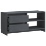 Mueble para TV de madera maciza de pino gris 80x31x39 cm de vidaXL, Muebles TV - Ref: Foro24-809896, Precio: 58,62 €, Descuen...