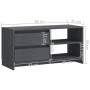 Mueble para TV de madera maciza de pino gris 80x31x39 cm de vidaXL, Muebles TV - Ref: Foro24-809896, Precio: 58,62 €, Descuen...