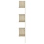 Estantería esquina pared madera roble ahumado 20x20x127,5 cm en Estanterías | Comprar online en Foru.es