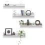 Estante de pared 4 uds madera contrachapada blanco 80x11,5x18cm en Estanterías | Comprar online en Foru.es