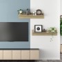 Estantes de pared 2 uds contrachapada color roble 80x11,5x18 cm en Estanterías | Comprar online en Foru.es