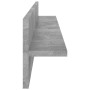 Estante de pared 2 uds contrachapado gris hormigón 80x11,5x18cm en Estanterías | Comprar online en Foru.es