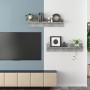 Estante de pared 2 uds contrachapado gris hormigón 80x11,5x18cm en Estanterías | Comprar online en Foru.es
