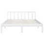 White solid pine wood bed frame 140x190 cm by vidaXL, Beds and slatted bases - Ref: Foro24-810063, Price: 100,56 €, Discount: %