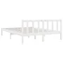 White solid pine wood bed frame 140x190 cm by vidaXL, Beds and slatted bases - Ref: Foro24-810063, Price: 100,56 €, Discount: %