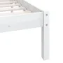 White solid pine wood bed frame 140x190 cm by vidaXL, Beds and slatted bases - Ref: Foro24-810063, Price: 100,56 €, Discount: %