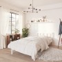 Estructura de cama de madera maciza de pino blanca 90x200 cm de vidaXL, Camas y somieres - Ref: Foro24-810068, Precio: 70,45 ...