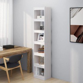 Estantería/divisor de espacios madera pino blanco 40x30x199 cm en Librerías y estanterías | Comprar online en Foru.es