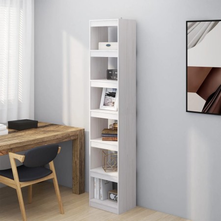 Estantería/divisor de espacios madera pino blanco 40x30x199 cm en Librerías y estanterías | Comprar online en Foru.es