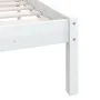 Solid white pine wood bed frame 135x190 cm by vidaXL, Beds and slatted bases - Ref: Foro24-810058, Price: 112,68 €, Discount: %