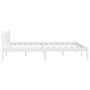 Estructura de cama de madera maciza de pino blanco 140x200 cm de vidaXL, Camas y somieres - Ref: Foro24-810083, Precio: 95,12...
