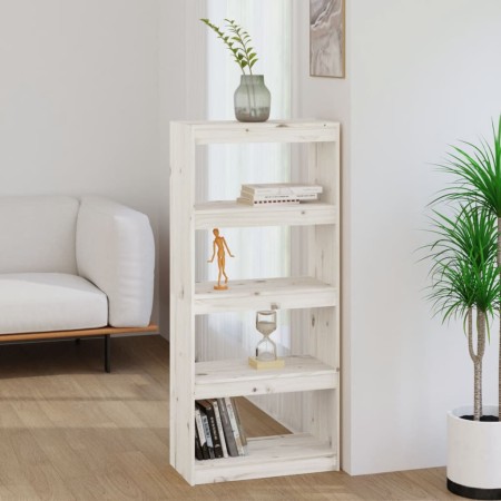 Estantería/divisor de espacios madera pino blanco 60x30x135,5cm en Librerías y estanterías | Comprar online en Foru.es