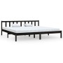 Estructura de cama de madera maciza de pino negro 200x200 cm de vidaXL, Camas y somieres - Ref: Foro24-810106, Precio: 161,80...