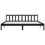 Solid black pine wood bed frame 200x200 cm by vidaXL, Beds and slatted bases - Ref: Foro24-810106, Price: 147,78 €, Discount: %