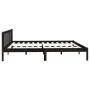 Solid black pine wood bed frame 200x200 cm by vidaXL, Beds and slatted bases - Ref: Foro24-810106, Price: 147,78 €, Discount: %