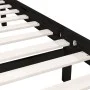 Solid black pine wood bed frame 200x200 cm by vidaXL, Beds and slatted bases - Ref: Foro24-810106, Price: 147,78 €, Discount: %