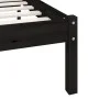 Solid black pine wood bed frame 200x200 cm by vidaXL, Beds and slatted bases - Ref: Foro24-810106, Price: 147,78 €, Discount: %