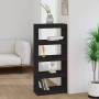 Estantería/divisor de espacios madera pino negro 60x30x135,5 cm en Librerías y estanterías | Comprar online en Foru.es