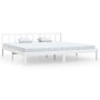 Estructura de cama de madera maciza de pino blanca 200x200 cm de vidaXL, Camas y somieres - Ref: Foro24-810103, Precio: 91,28...