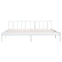 Estructura de cama de madera maciza de pino blanca 200x200 cm de vidaXL, Camas y somieres - Ref: Foro24-810103, Precio: 91,28...