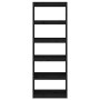 Estantería/divisor de espacios madera pino negro 60x30x167,5 cm en Librerías y estanterías | Comprar online en Foru.es
