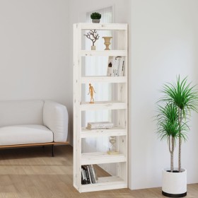 Estantería/divisor de espacios madera pino blanco 60x30x199,5cm en Librerías y estanterías | Comprar online en Foru.es
