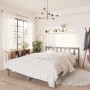 Estructura de cama madera maciza de pino gris 150x200 cm de vidaXL, Camas y somieres - Ref: Foro24-810089, Precio: 111,67 €, ...