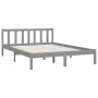 Estructura de cama madera maciza de pino gris 150x200 cm de vidaXL, Camas y somieres - Ref: Foro24-810089, Precio: 111,67 €, ...