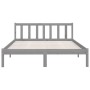 Estructura de cama madera maciza de pino gris 150x200 cm de vidaXL, Camas y somieres - Ref: Foro24-810089, Precio: 111,67 €, ...