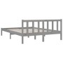 Estructura de cama madera maciza de pino gris 150x200 cm de vidaXL, Camas y somieres - Ref: Foro24-810089, Precio: 111,67 €, ...