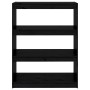 Estantería/divisor de espacios madera pino negro 80x30x103,5 cm en Librerías y estanterías | Comprar online en Foru.es
