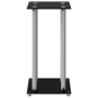 Soportes altavoces 2 uds vidrio templado plata negro 4 pilares de vidaXL, Soportes para altavoces - Ref: Foro24-51818, Precio...