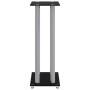 Soportes altavoces 2 uds vidrio templado plata negro 4 pilares de vidaXL, Soportes para altavoces - Ref: Foro24-51818, Precio...