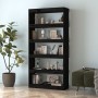 Estantería/divisor de espacios madera pino negro 80x30x167,4 cm en Librerías y estanterías | Comprar online en Foru.es