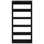 Estantería/divisor de espacios madera pino negro 80x30x167,4 cm en Librerías y estanterías | Comprar online en Foru.es