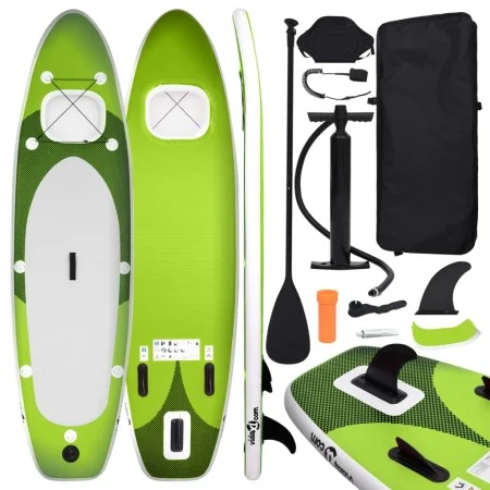 Juego de tabla paddle surf inflable verde 300x76x10 cm de vidaXL, Paddleboards - Ref: Foro24-93383, Precio: 239,42 €, Descuen...