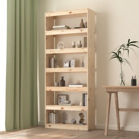 Estantería/divisor de espacios madera de pino 80x30x199,5 cm en Librerías y estanterías | Comprar online en Foru.es