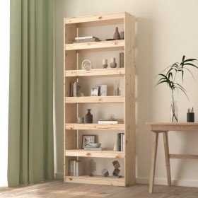 Estantería/divisor de espacios madera de pino 80x30x199,5 cm en Librerías y estanterías | Comprar online en Foru.es