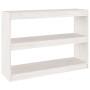 Estantería/divisor de espacios madera pino blanco 100x30x71,5 cm en Librerías y estanterías | Comprar online en Foru.es