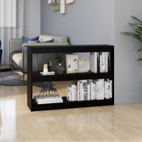 Estantería/divisor de espacios madera pino negro 100x30x71,5 cm en Librerías y estanterías | Comprar online en Foru.es
