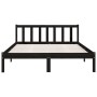 Estructura de cama de madera maciza de pino negra 140x190 cm de vidaXL, Camas y somieres - Ref: Foro24-810066, Precio: 141,76...