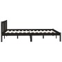 Estructura de cama de madera maciza de pino negra 140x190 cm de vidaXL, Camas y somieres - Ref: Foro24-810066, Precio: 141,76...